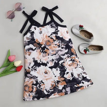 Load image into Gallery viewer, CrayonFlakes Soft and comfortable Floral Printed Open Strap Dress / Frock
