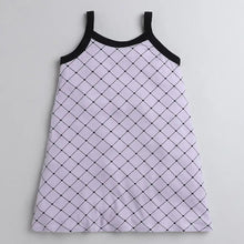 Load image into Gallery viewer, CrayonFlakes Soft and comfortable Hearts Checkered Closed Strap Dress / Frock