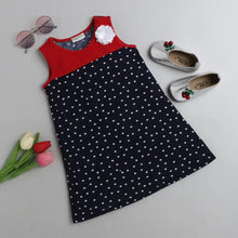 Load image into Gallery viewer, CrayonFlakes Soft and comfortable Polka with Yoke Dress / Frock