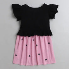 Load image into Gallery viewer, CrayonFlakes Soft and comfortable Stars Printed with Frill Dress / Frock