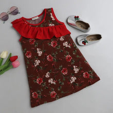 Load image into Gallery viewer, CrayonFlakes Soft and comfortable Floral with Front Frill Dress / Frock