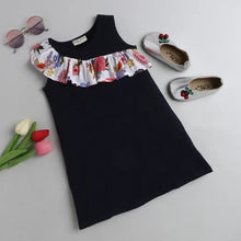 Load image into Gallery viewer, CrayonFlakes Soft and comfortable Solid with Front Frill Dress / Frock
