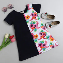 Load image into Gallery viewer, CrayonFlakes Soft and comfortable Floral Block Print Dress / Frock