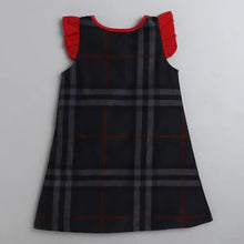 Load image into Gallery viewer, CrayonFlakes Soft and comfortable Checkered Sleeves Frill Dress / Frock