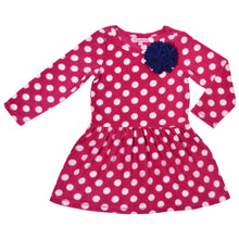 Load image into Gallery viewer, CrayonFlakes Soft and comfortable CrayonFlakes Kids Wear for Girls Pink Full Sleeves Fleece Frock
