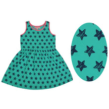 Load image into Gallery viewer, CrayonFlakes Soft and comfortable CrayonFlakes Kids Wear for Girls 100% Cotton Sleeveless Frock Dress / Frock Stars