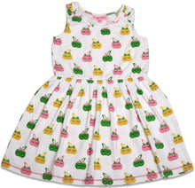 Load image into Gallery viewer, CrayonFlakes Soft and comfortable CrayonFlakes Kids Wear for Girls Cotton Sleeveless Frock Smiley Apple Dress / Frock