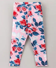 Load image into Gallery viewer, CrayonFlakes Soft and comfortable Floral Printed Leggings - Pink
