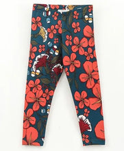 Load image into Gallery viewer, CrayonFlakes Soft and comfortable Floral Printed Leggings - Blue