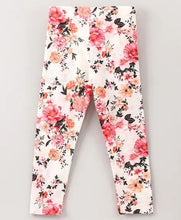 Load image into Gallery viewer, CrayonFlakes Soft and comfortable Floral Printed Leggings - Offwhite
