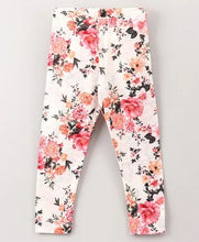 Load image into Gallery viewer, CrayonFlakes Soft and comfortable Floral Printed Leggings - Offwhite