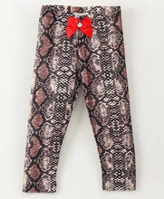 Load image into Gallery viewer, CrayonFlakes Soft and comfortable Animal Print with Bow Leggings
