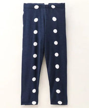 Load image into Gallery viewer, CrayonFlakes Soft and comfortable Polka Dots Leggings - Navy