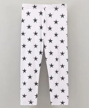 Load image into Gallery viewer, CrayonFlakes Soft and comfortable Star Printed Leggings - Offwhite