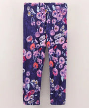Load image into Gallery viewer, CrayonFlakes Soft and comfortable Floral Printed Leggings - Purple