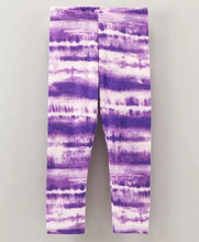 Load image into Gallery viewer, CrayonFlakes Soft and comfortable Tie and Dye Printed Leggings - Purple