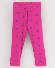 Load image into Gallery viewer, CrayonFlakes Soft and comfortable Polka Dots Printed Leggings - Pink