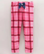 Load image into Gallery viewer, CrayonFlakes Soft and comfortable Checkered Printed Leggings - Pink