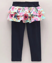 Load image into Gallery viewer, CrayonFlakes Soft and comfortable Double Layered Floral Frill Leggings