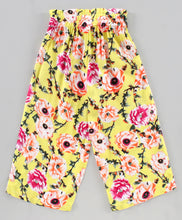 Load image into Gallery viewer, Floral Printed Belt Palazzo - Yellow
