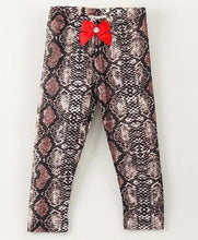 Load image into Gallery viewer, Animal Print with Bow Leggings