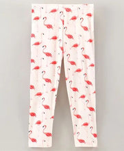 Load image into Gallery viewer, Flamingo Printed Leggings - Offwhite