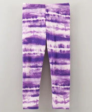 Load image into Gallery viewer, Tie and Dye Printed Leggings - Purple