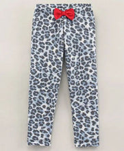 Load image into Gallery viewer, Animal Print with Bow Leggings - Blue