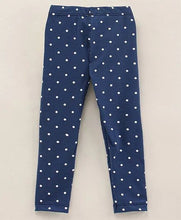 Load image into Gallery viewer, Polka Dots with Bow Leggings - Blue