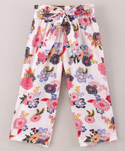 Load image into Gallery viewer, Floral Printed Belt Palazzo - Offwhite