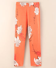 Load image into Gallery viewer, Floral Print Leggings - Orange
