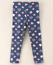 Load image into Gallery viewer, Hearts Print Leggings - Blue