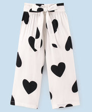 Load image into Gallery viewer, Hearts Printed Belted Plazzo - Offwhite