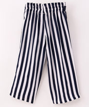 Load image into Gallery viewer, Striped Printed Belted Plazzo - Navy