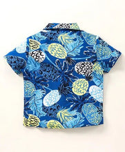 Load image into Gallery viewer, CrayonFlakes Soft and comfortable Pineapple Printed Shirt - Blue
