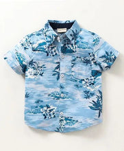 Load image into Gallery viewer, CrayonFlakes Soft and comfortable Beach Printed Shirt - Blue