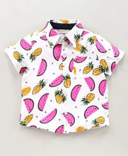 Load image into Gallery viewer, CrayonFlakes Soft and comfortable Fruits Printed Shirt - Offwhite