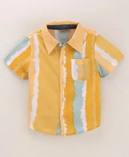Load image into Gallery viewer, CrayonFlakes Soft and comfortable Tie and Dye Printed Shirt - Yellow