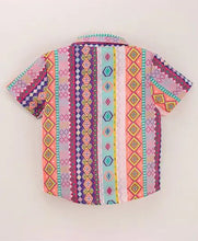 Load image into Gallery viewer, CrayonFlakes Soft and comfortable Jacquard Printed Shirt - Orange
