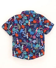 Load image into Gallery viewer, CrayonFlakes Soft and comfortable Forest Printed Shirt - Navy

