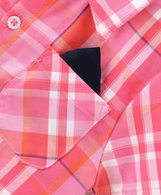 Load image into Gallery viewer, Half Sleeves Checkered Shirt - Pink