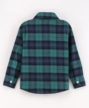 Load image into Gallery viewer, Checkered Full Sleeves Shirt - Green