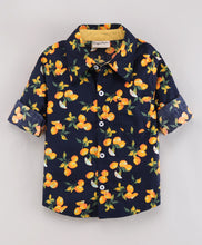 Load image into Gallery viewer, Lemon Full Sleeves Shirt - Navy