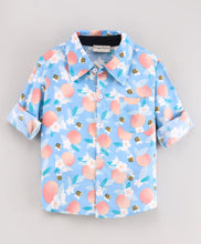 Load image into Gallery viewer, Orange Bee Full Sleeves Shirt - Blue