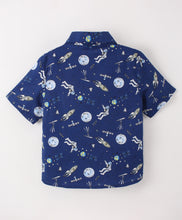 Load image into Gallery viewer, Outer Space Printed Half Sleeves Shirt