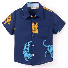 Load image into Gallery viewer, Tigers Printed Half Sleeves Shirt
