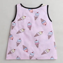 Load image into Gallery viewer, CrayonFlakes Soft and comfortable Icecream Printed Sleeveless Set