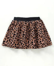Load image into Gallery viewer, CrayonFlakes Soft and comfortable Frilled Animal Print Top Skirt Set