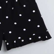 Load image into Gallery viewer, CrayonFlakes Soft and comfortable Stars Polka Front Frill Top Short Set