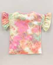 Load image into Gallery viewer, Tie Dye Frill Knotted Top and Short Set
